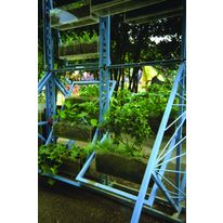 Structure métallique verticale à 24 jardinières transparentes | Potager Vertical