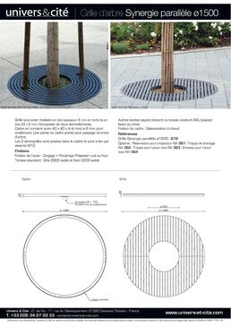 Grilles d'arbres en acier thermolaqué | Synergie