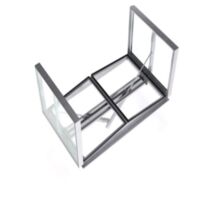 DELTA TG | Exutoire double vantail à RPT pour désenfumage et aération naturelle