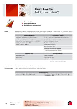 Enduit monocouche OC3 | GraniCem 