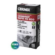 Mortier de réparation fibré, clair, à prise rapide - Classe R3 | CERMIREP RAPID R3 ECO