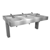 Lavabo multiposte sur pieds 1200 mm - 4 postes | Heavy Comfort O Umaxx 