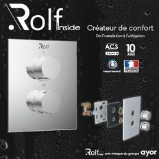 Mitigeur de douche thermostatique encastrable Rolf Inside | ROLF