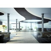 Plafond acoustique démontable en dalles de plâtre perforées | Concept Unity