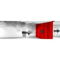 Rideau cantonnement de fumée franchissable