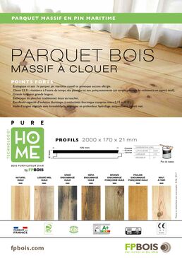 Parquet en pin maritime à revêtement purifiant l'air intérieur | Parquet Pin maritime PureHome