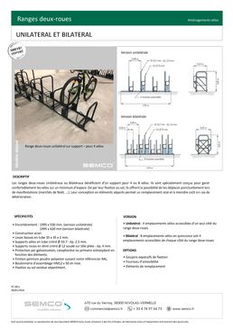 Range deux-roues | Support unilatéral et bilatéral en acier galvanisé