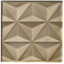 Carreau en verre  mural FACET chrome doré | 60944