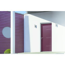 Porte d?’entrée en acier avec dormant bois | Acier Graph