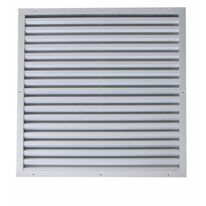 Grille extérieure Aluminium anodisé pour entrée ou rejet d´air - ailettes fixes pas de 33 mm | SITE008595