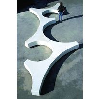 Banquette modulable en béton de forme circulaire | Folia