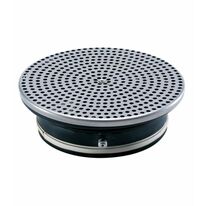 Diffuseur de sol à grille perforée, finition aluminium ou inox, 50 à 150 m³/h | SITE012154