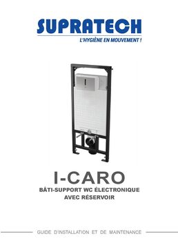 Bâti-support avec réservoir intégré pour WC suspendu  I-Caro à déclenchement automatique sans contact
