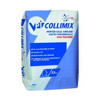 Mortier-colle amélioré hautes performances sans poussière | Collimix Techno O2