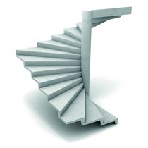 Escalier en béton à noyau de 30 cm de diamètre | Escalier Hélicoïdal à noyau diamètre 30 cm et angle 16,87°