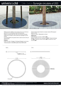 Grilles d'arbres en acier thermolaqué | Synergie