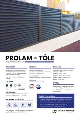 Occultation en panneau | PROLAM