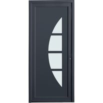Porte d'entrée Stella PVC Gris/Blanc 215 x 90 cm | LAPEYRE SERVICES