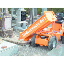 Dumper hydrostatique articulé pour travaux dans cimetières | Hydrobenne 801