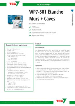 Revêtement ciment polymère | WP7-501 Étanche Murs + Caves