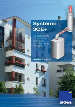 Système d'évacuation de gaz pour chaudières à condensation type C4p | 3CE+