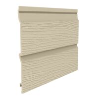 Bardage PVC Cellulaire | DURASID® ORIGINAL Clin Double 333 mm Gros Veinage RAL 1015 Sable - 52333392-5.00
