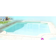 Piscine rectangulaire à pans coupés courbes | Versailles