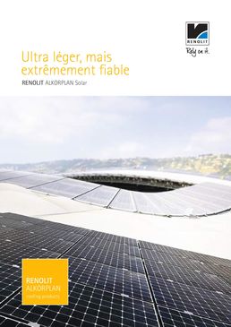 RENOLIT ALKORPLAN Solar - Avec intégration solaire sur membrane d'étanchéité