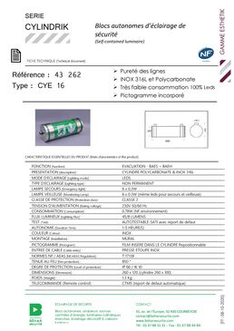 Luminaire d'éclairage de sécurité | Série CYLINDRIK 