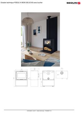 POELE A BOIS SELIO 60 avec bucher