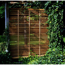 Pare-vue en lattes de bois exotique | Isaura