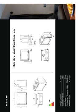 Cheminées à bois porte battante | Interra 78 MDesign 