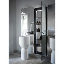Inbani Lavabo free-standing Origin SolidSurface et cabinet-miroir Strato au sol/mural
