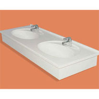 Double vasque en matériau de synthèse | Lagune