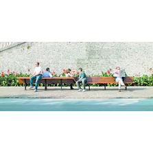 Banc à lames cintrées en bois | Sedis