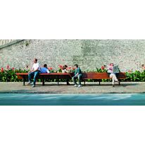 Banc à lames cintrées en bois | Sedis