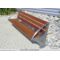 Banc urbain | Banc Goélette en acier inoxydable et bois pour espaces extérieurs