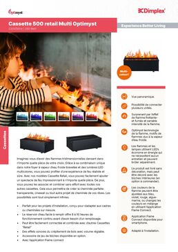 Cassettes 1000 multi cheminée électrique à vapeur d’eau | Retail ou projects Multi Optimyst 