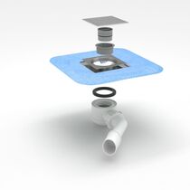 Siphon de douche | Q Drain avec membrane d’étanchéité intégrée