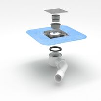 Siphon de douche | Q Drain avec membrane d’étanchéité intégrée