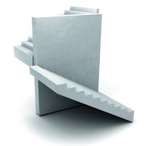 Escalier en béton à voile porteur de 252 cm de longueur | Escalier Droit Voile Porteur VP 30 x 252