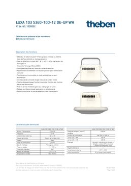 Détecteur de présence intérieur ou extérieur | Luxa 103