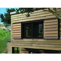 Volet coulissant en lames de bois et cadre aluminium | Medley Bois