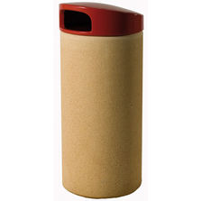 Poubelle urbaine en pierre reconstituée résistante au gel | Ligne Basic