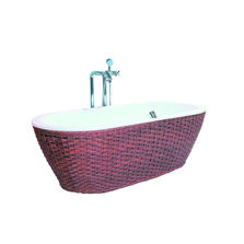 Baignoire ovale en acryl et saule tressé | Saule Evolution