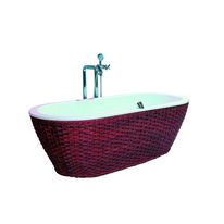 Baignoire ovale en acryl et saule tressé | Saule Evolution