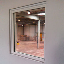 Châssis fixe vitré EI 120 à profilés en acier | Châssis vitré EI120