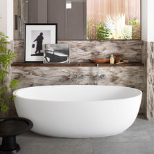 Baignoire en îlot, ovale, en Corian® | Delight 8430