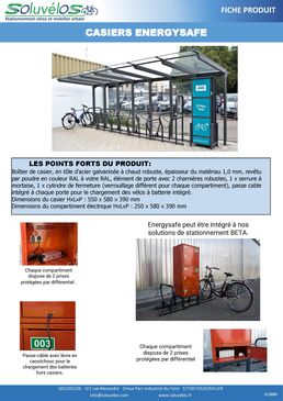 Système de recharge vélos avec casier indépendant | Beta EnergySafe 