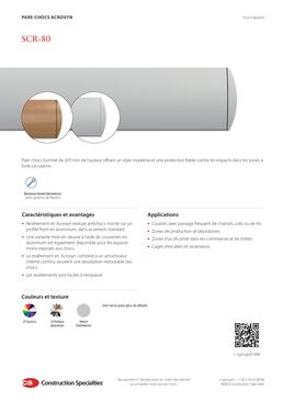 Pare-chocs ultra-résistant avec amortissement à visser | SCR-80N (Aqua lign 203)